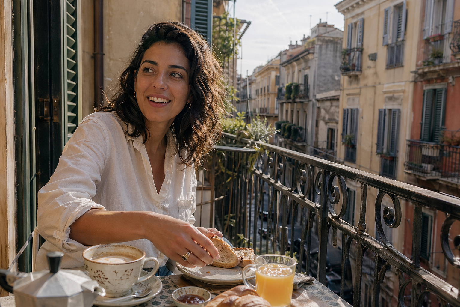 Frasco de suplemento de vitamina B1 junto a alimentos de desayuno ricos en tiamina sobre una mesa de cocina